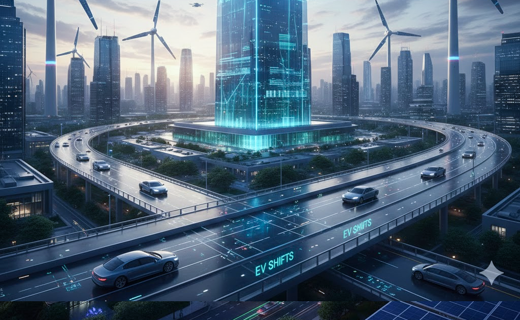 2025 technology recap highlighting AI dominance, EV market slowdown, renewable energy growth, and stock market highs