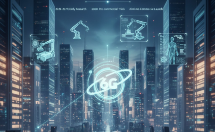 Conceptual illustration of 6G-enabled human-machine convergence with implantable connectivity and brain-computer interfaces
