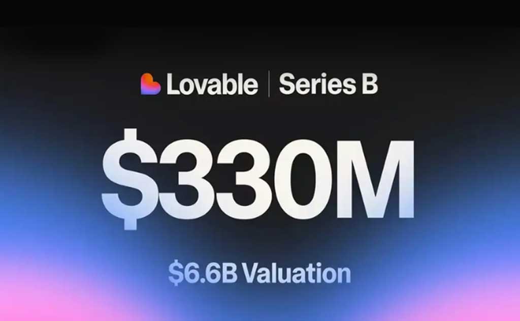 Lovable AI platform enabling software creation through natural language after $330M Series B funding
