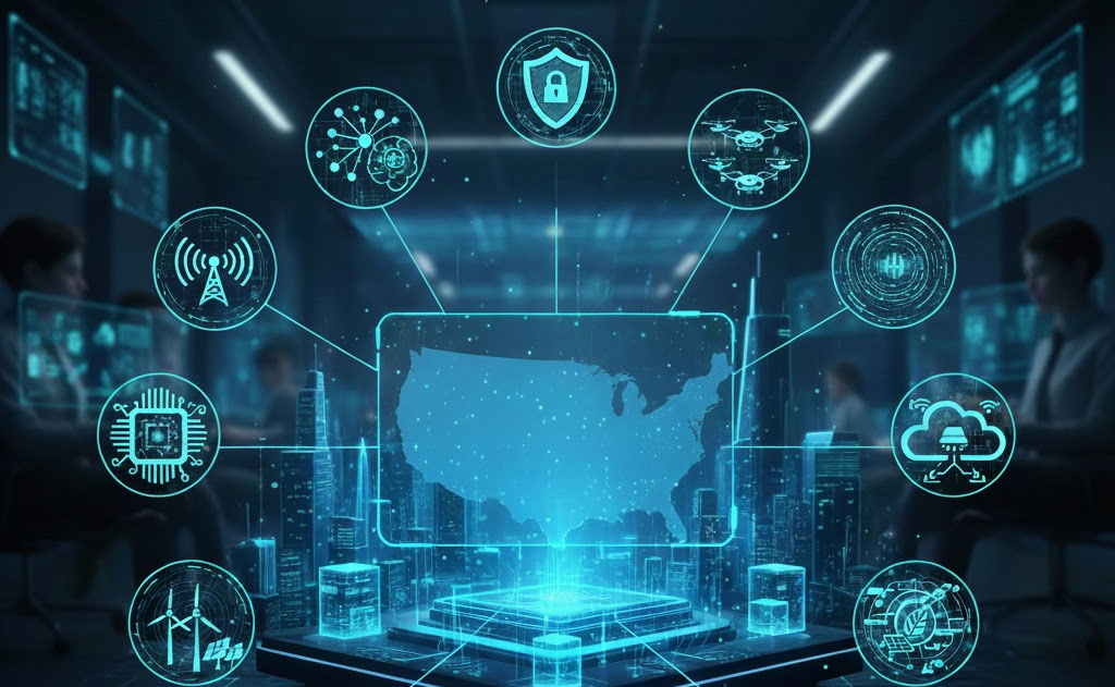 Top technologies ruling the USA job market in 2026 including AI, cybersecurity, quantum computing, and green technology