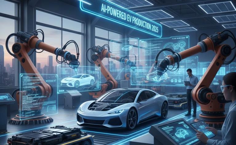 AI technologies transforming electric vehicle manufacturing, batteries, and autonomous driving in 2025