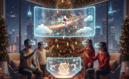 AI and VR powering Christmas 2025 with virtual family gatherings, immersive holiday experiences, and personalized AI shopping