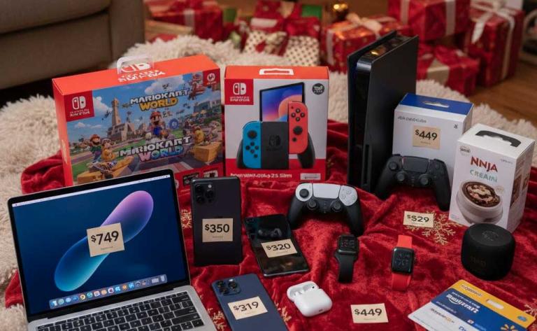 Best gadget deals in the USA during Christmas week 2025 featuring smartphones, laptops, gaming consoles, and holiday tech discounts