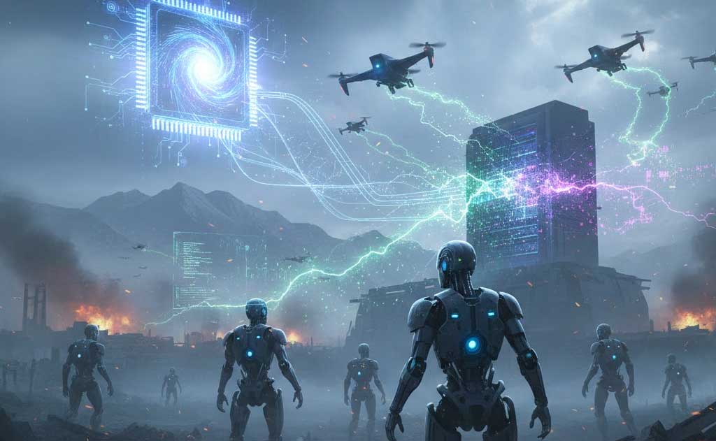 Future of warfare shaped by AI-powered weapons, cyber attacks, and quantum technology redefining modern battlefields