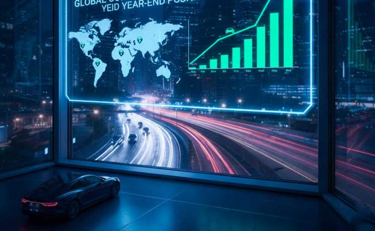 Global electric vehicle sales growth in late December 2025 as EV adoption accelerates worldwide