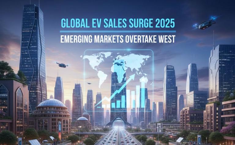 Global electric vehicle sales surge in 2025 led by China and emerging markets despite Western slowdown