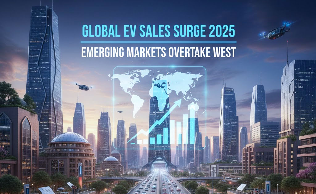 Global electric vehicle sales surge in 2025 led by China and emerging markets despite Western slowdown