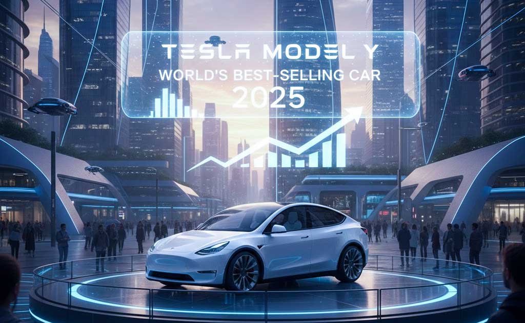 Tesla Model Y electric SUV crowned the world’s best-selling car for the third consecutive year in 2025