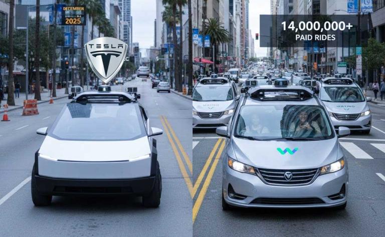 Tesla Robotaxi testing empty cars in Austin compared to Waymo driverless robotaxi fleet in December 2025