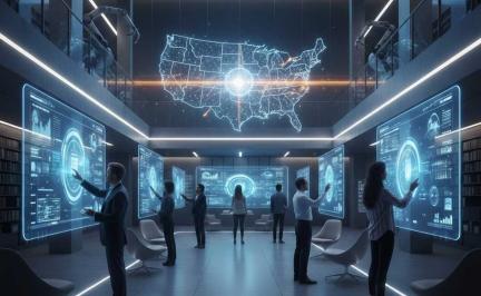 AI in banking USA showing fewer bank branches and employees with AI powered digital banking systems in 2026