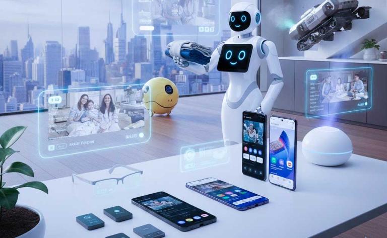 Alt text: Best AI gadgets Americans are buying in 2026 including smartphones, wearables, and home AI devices