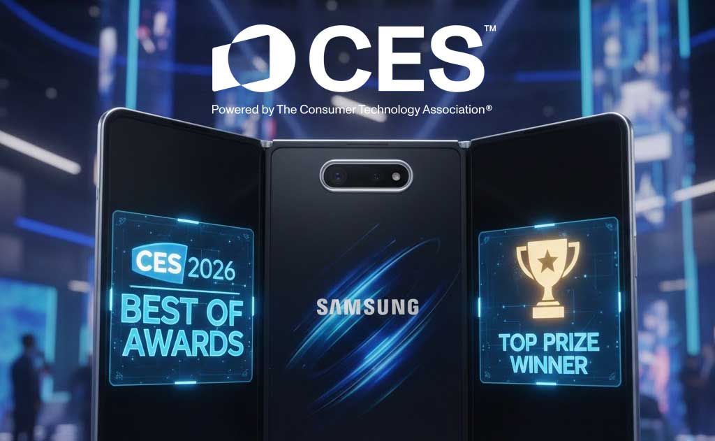 Samsung Galaxy Z TriFold winning Best Overall at CES 2026 awards