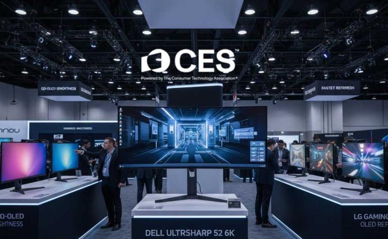 Massive Monitors Rule CES 2026 Day 2 — Dell’s 52-Inch 6K Stuns