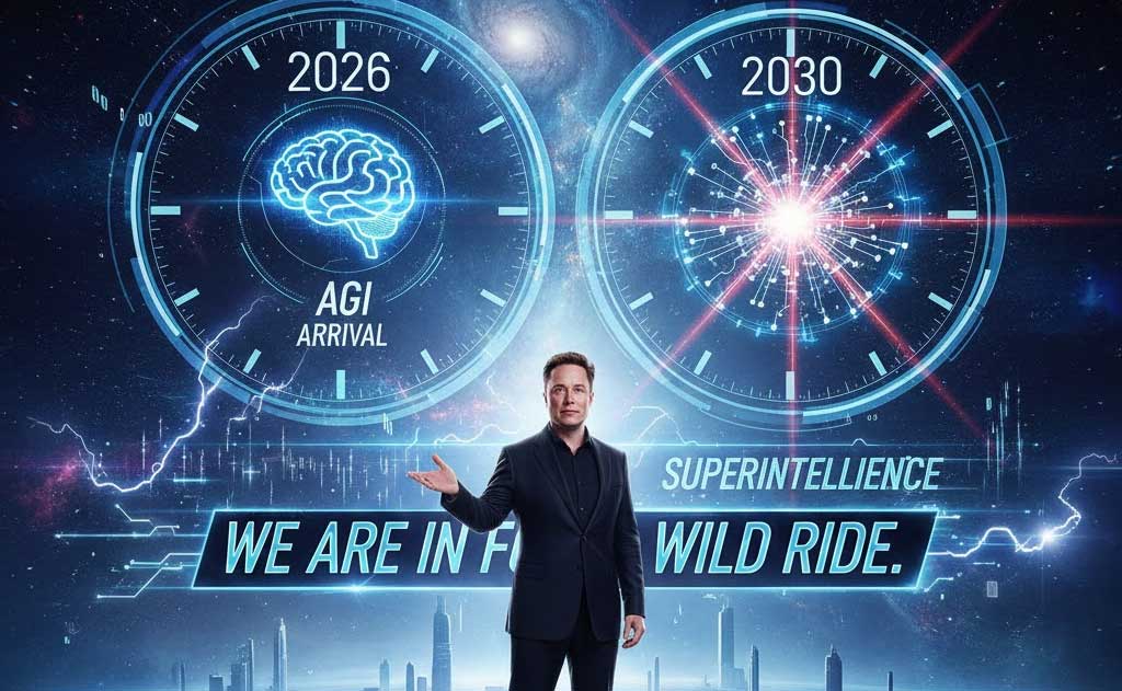 Elon Musk predicts AGI will arrive in 2026 and AI superintelligence by 2030