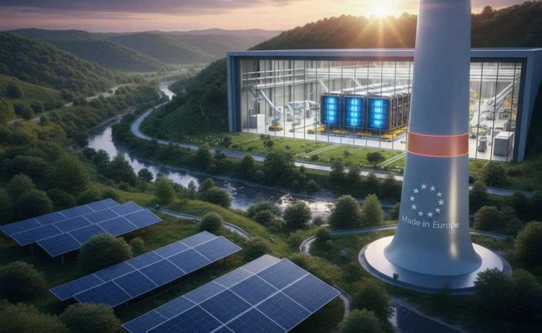 European Union promoting Made in Europe rules for green technology public procurement including batteries solar and electric vehicles