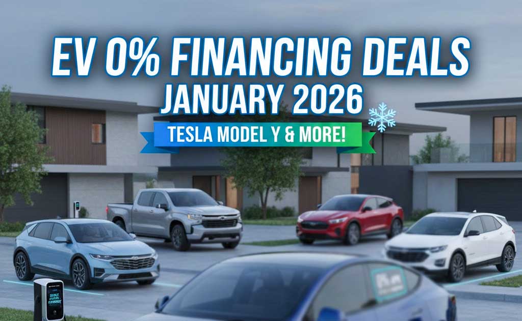 Tesla Model Y and other electric vehicles offering 0% financing deals in January 2026