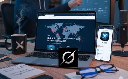 Grok AI app ranking number one on the Apple App Store across multiple countries in January 2026
