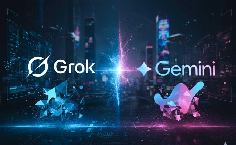 Comparison of Grok 4 and Google Gemini 3 in 2026, analyzing AI intelligence, speed, real-time capabilities, and safety risks in next-generation artificial intelligence.