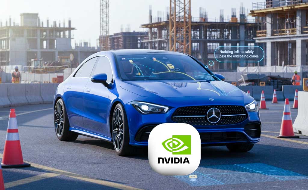 NVIDIA CEO Jensen Huang introducing Alpamayo thinking AI for autonomous vehicles at CES 2026