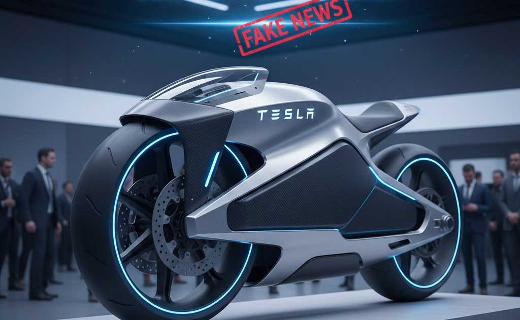 Fact check reveals the one-wheel Tesla superbike unveiled by Elon Musk is fake