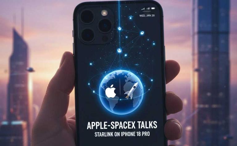 Apple iPhone 18 Pro with Starlink satellite connectivity via SpaceX direct to cell