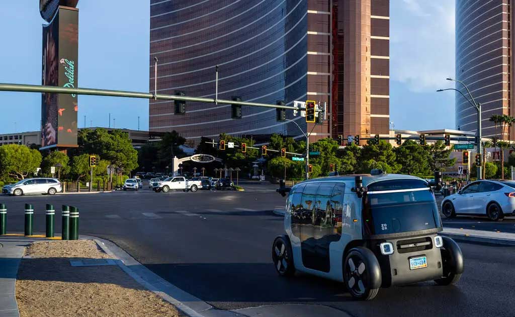 Zoox robotaxi at CES 2026 offering hands-on autonomous rides in Las Vegas