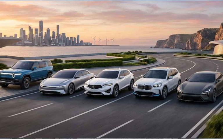 2026 electric vehicle lineup including Rivian R2 Acura RSX BMW iX3 Polestar 5 and Toyota bZ4X Touring