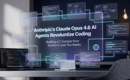 Claude Opus 4.6 AI agents autonomously building a Rust-based C compiler capable of compiling Linux and running Doom