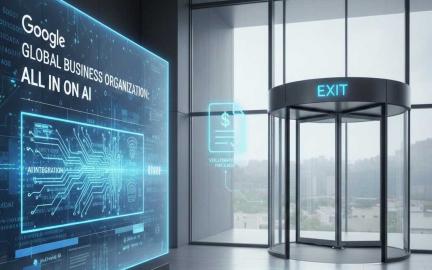 Google headquarters as company pushes AI transformation in advertising division with voluntary buyouts