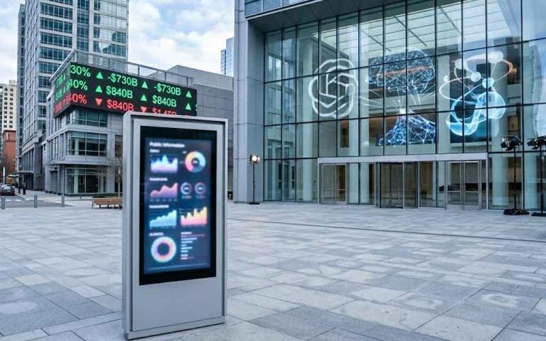 AI boom February 2026 highlighting OpenAI $110B funding round, US job losses, AI infrastructure expansion, and growing bubble fears