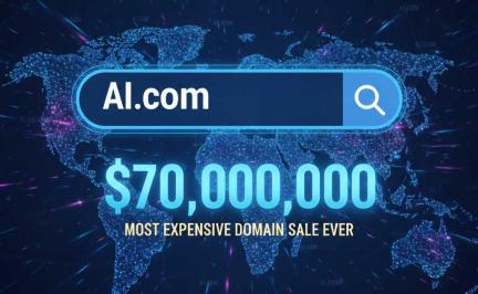 AI.com becomes the most expensive domain name ever sold for 70 million dollars