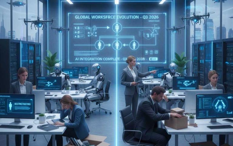 AI automation replacing tech jobs in 2026 workforce restructuring