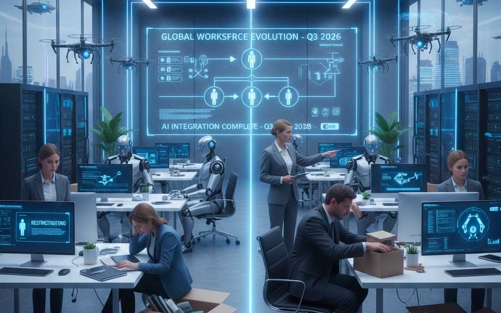 AI automation replacing tech jobs in 2026 workforce restructuring