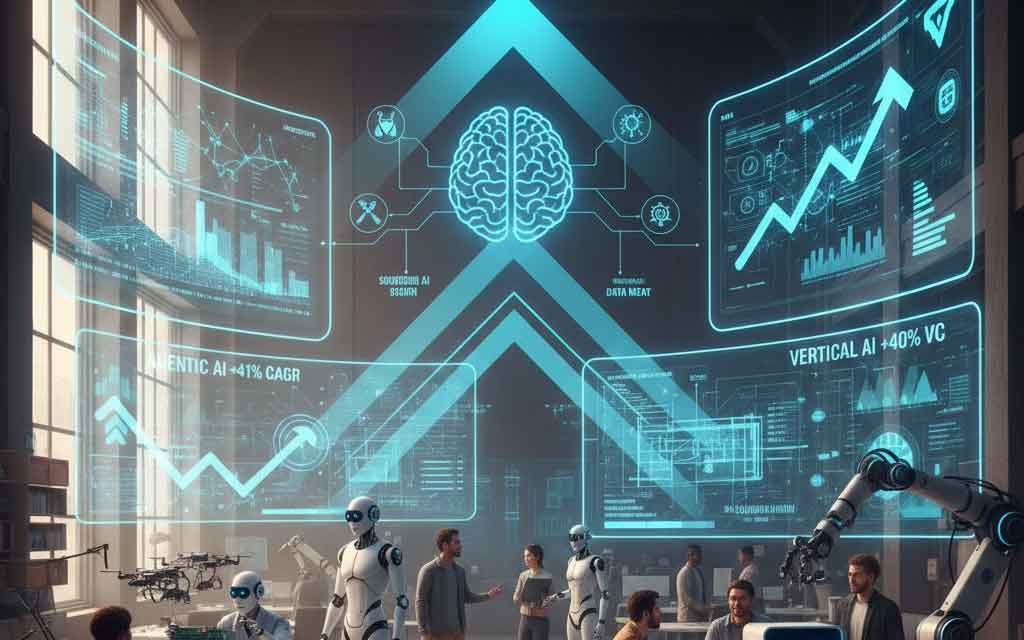 AI startup trends 2026 showing multimedia generation, autonomous agents, and robotics innovation