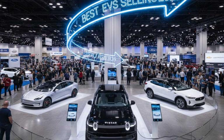 Best EVs selling in the USA in 2026 including Tesla Model Y, Chevrolet Equinox EV, Hyundai IONIQ 5, Toyota bZ and Ford Mustang Mach-E