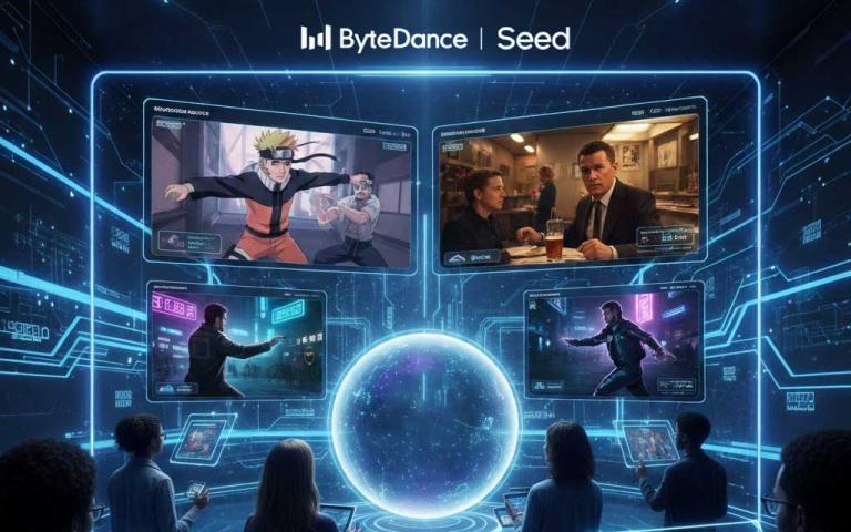 ByteDance Seedance 2.0 generating cinematic 1080p AI video with synchronized audio and dynamic lighting