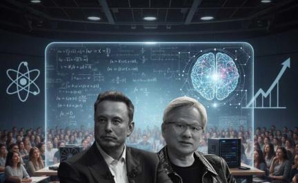 Elon Musk and Nvidia CEO Jensen Huang advocating physics and math over coding in the AI era