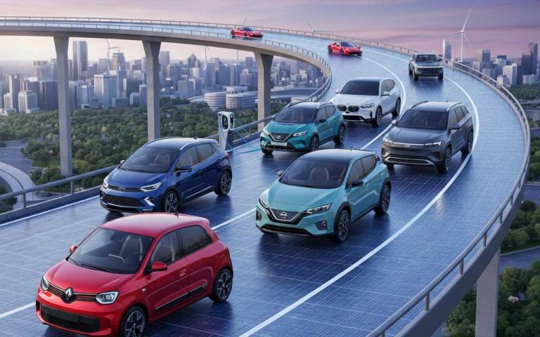 Lineup of newly released electric vehicles in 2026 including compact city cars and large electric SUVs