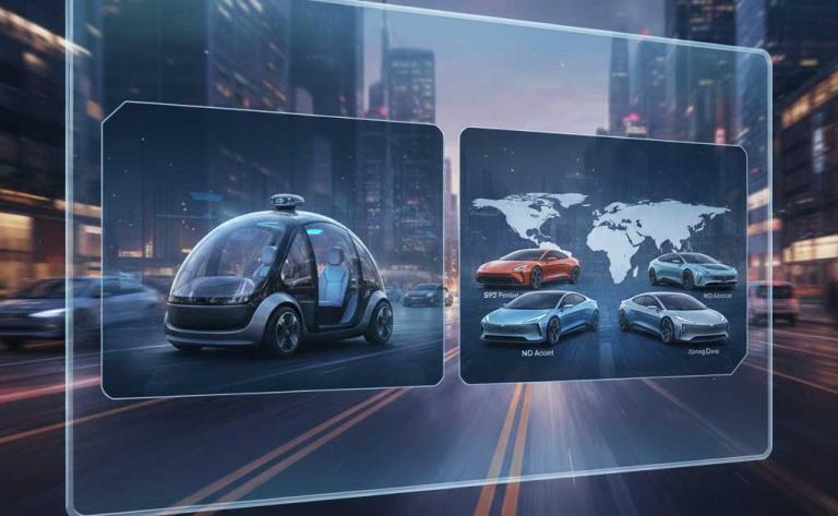 EV industry January 2026 highlights including CES robotaxi reveals, Chinese EV market performance, and shifting global electric vehicle trends
