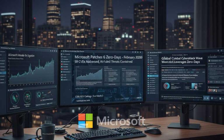 Microsoft February 2026 Patch Tuesday fixing six zero-day vulnerabilities in Windows 11