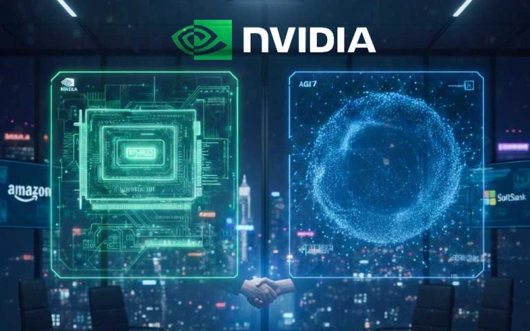 Nvidia and OpenAI logos representing $30 billion investment deal during 2026 AI mega funding round