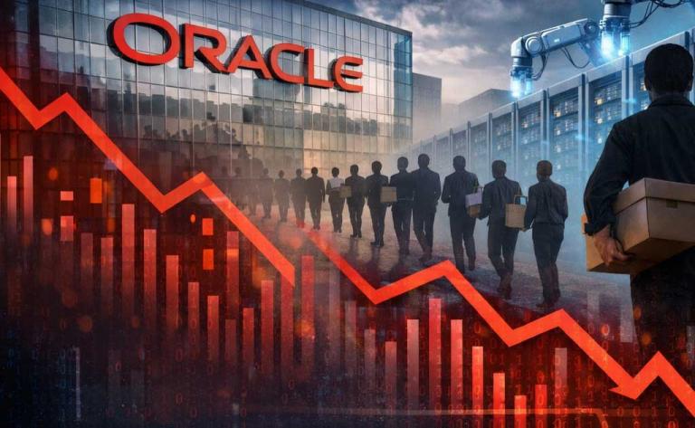 Oracle headquarters as reports suggest up to 30,000 job cuts in 2026 to fund AI data center expansion