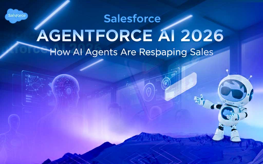 Salesforce Agentforce AI 2026 showing autonomous AI agents transforming sales productivity and CRM workflows