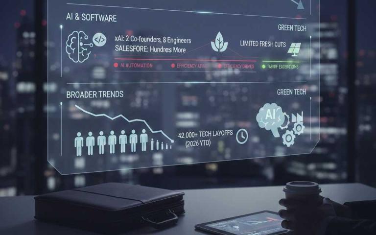 Lucid Motors, xAI and Salesforce layoffs February 2026 impacting EV AI and software industries