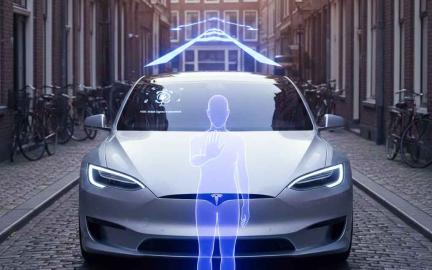 Tesla FSD Supervised recognizing pedestrian hand signals in a narrow urban European street in 2026