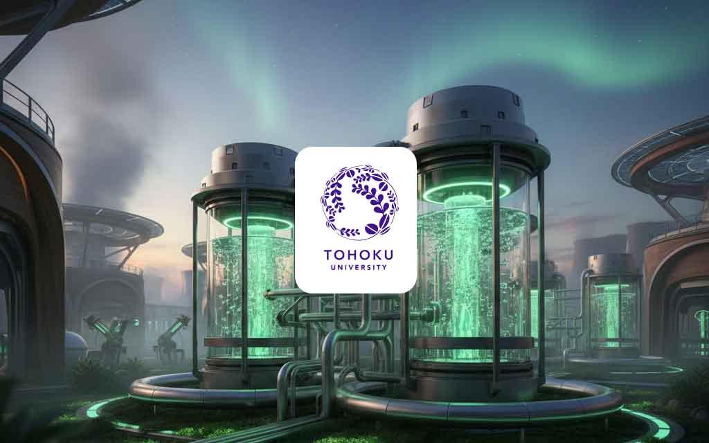 Ru VO2 hybrid catalyst developed by Tohoku University for AEM electrolyzer green hydrogen production February 2026 laboratory image