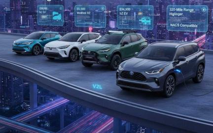 Toyota Highlander EV 2026 three row electric SUV leading Toyota's new EV lineup