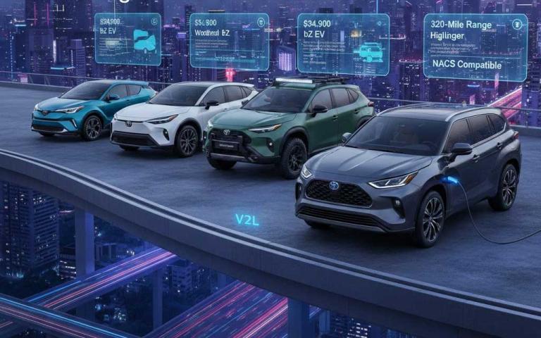 Toyota Highlander EV 2026 three row electric SUV leading Toyota's new EV lineup