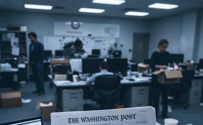 Washington Post newsroom faces massive layoffs in February 2026, cutting one-third of staff amid financial struggles and media industry disruption
