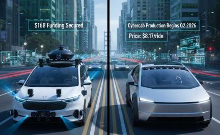 Waymo $16 billion funding versus Tesla Cybercab as the 2026 robotaxi race accelerates